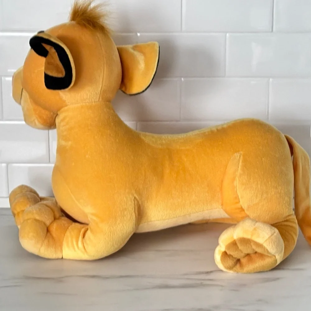 VINTAGE Jumbo Disney Lion King Simba Plush Stuffed Animal 2002 Hasbro XL Toy EUC